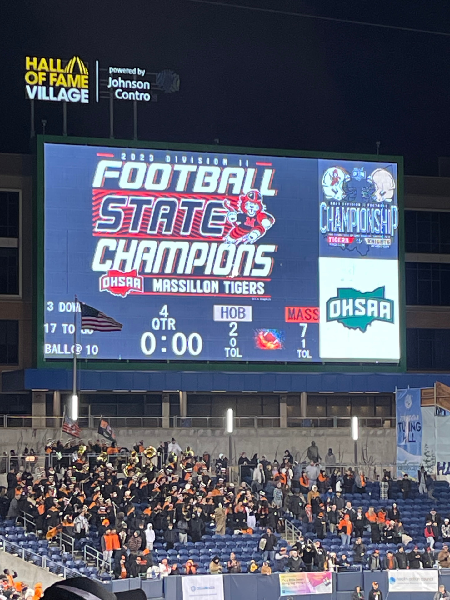 Final: Massillon 7, Hoban 2 — 2023 state final