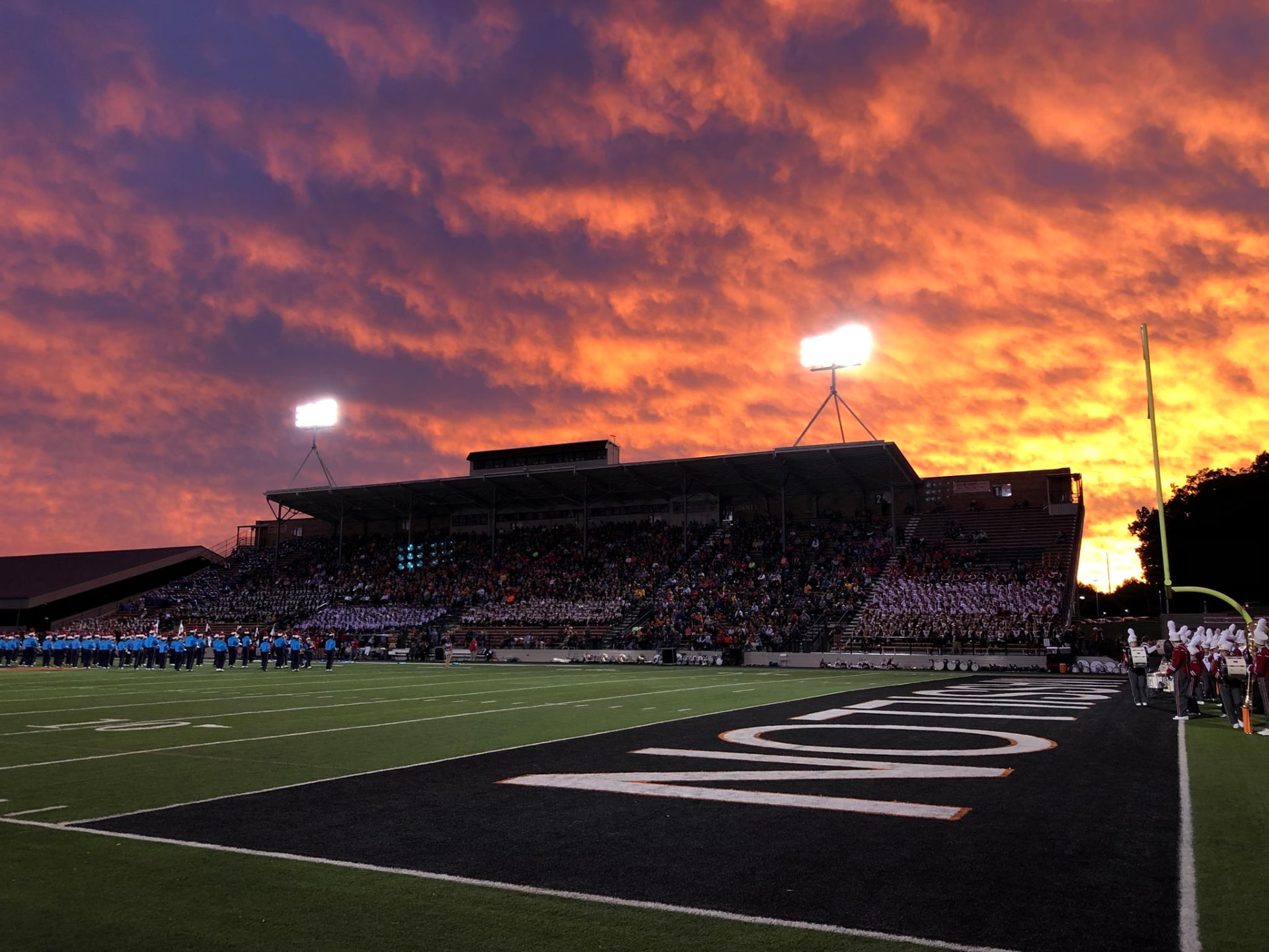 Sunset over Paul Brown Tiger Stadium
