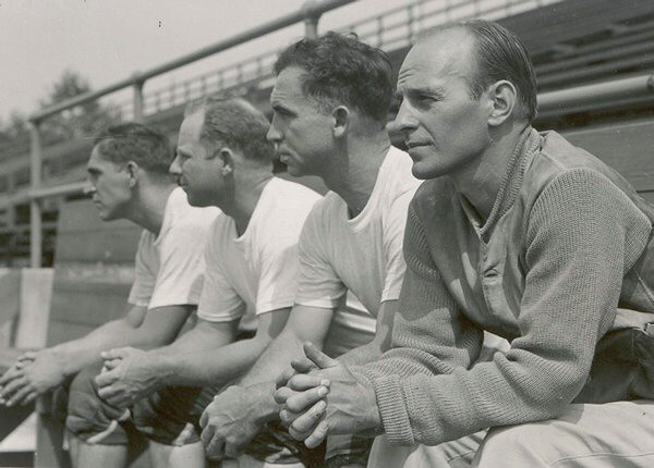 Paul Brown and his coaching staff
