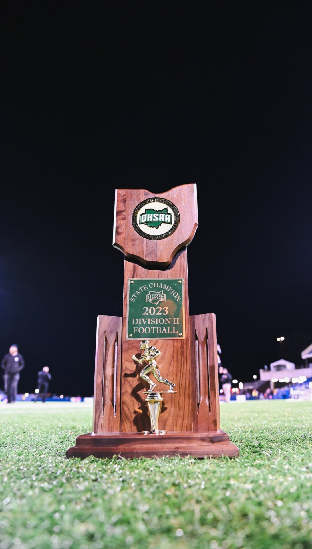 2023 OHSAA Division II state champion trophy