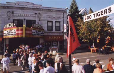 Go Tigers! — game day outside the Lincoln Theatre