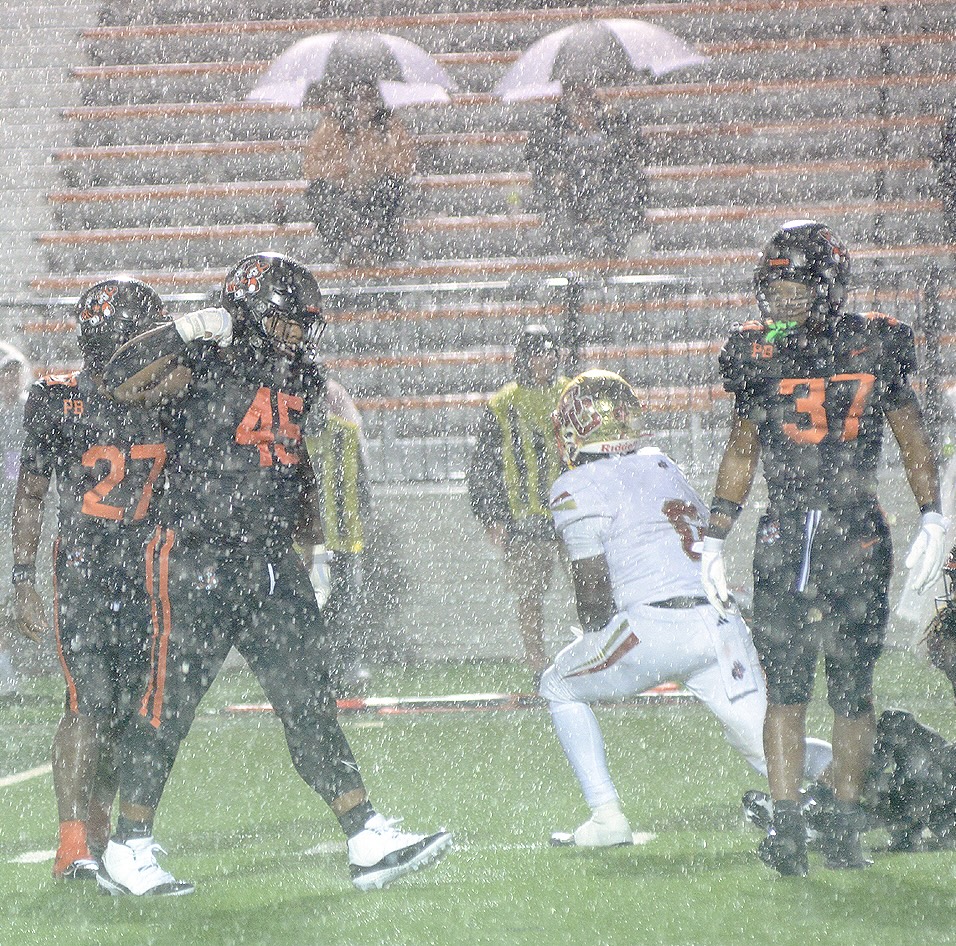Playing through the downpour