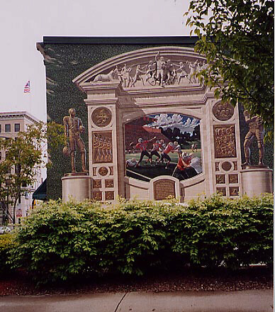 Massillon football mural downtown