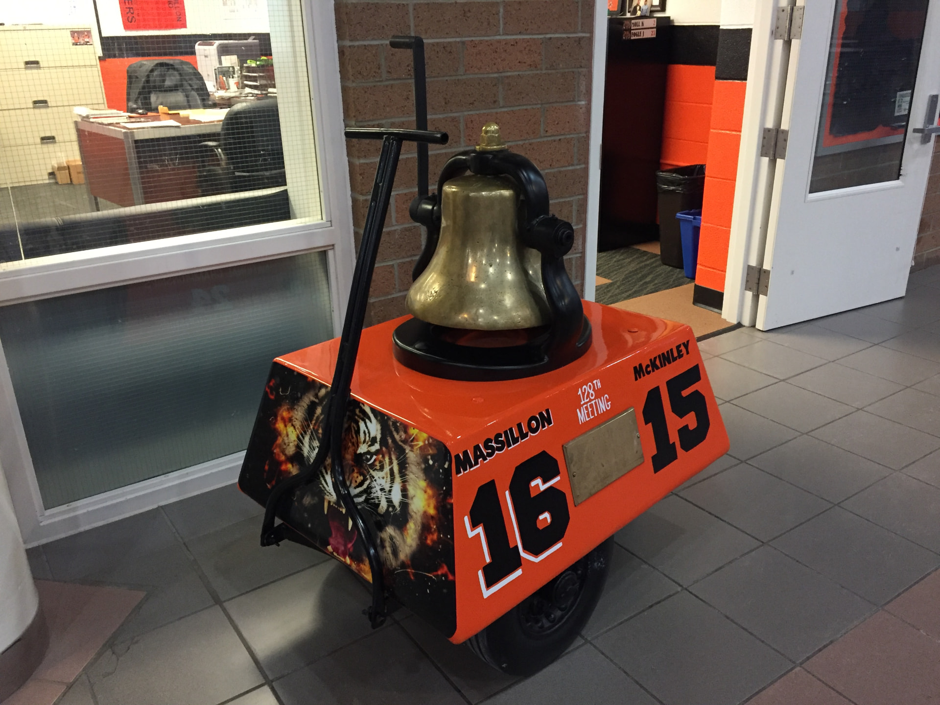The victory bell — Massillon 16, McKinley 15 (128th meeting)